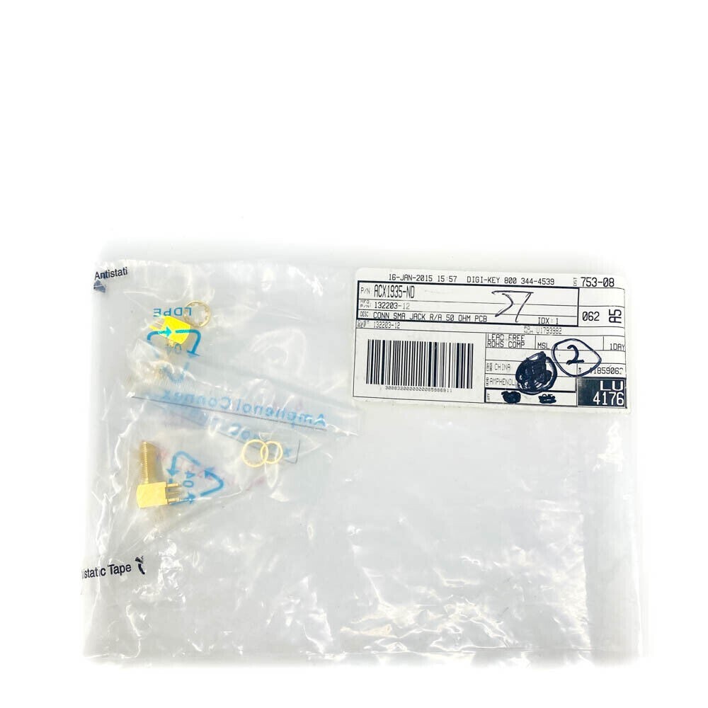 2 pcs Amphenol RF 132203-12 SMA Jack RF Coaxial Connectors 50 Ohms