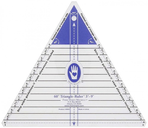 Marti Michell 3-Inch-to-9-Inch 60 Degree Triangle Ruler