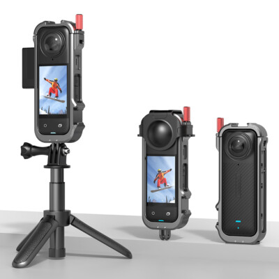 Insta360 X4 Schutzhülle - Metall-Rahmen & Silikon Objektivschutz