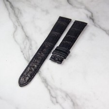 watch strap 18mm croco premium grade - Black