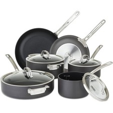 Viking Culinary Hard Anodized Nonstick Cookware Set, 10 Piece, Gray
