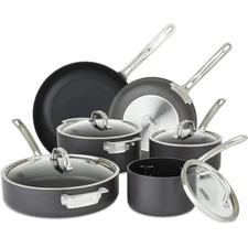 Viking Culinary Hard Anodized Nonstick Cookware Set, 10 Piece, Gray