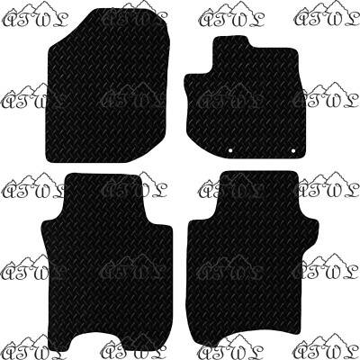 FITS HONDA JAZZ 2008 TO 2011 TAILORED BLACK RUBBER CAR FLOOR MATS SET (2 CLIPS)
