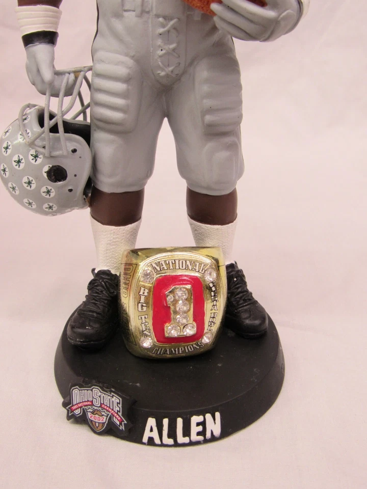 Ohio State OSU Will Allen Legends of Shoe Белая Качающаяся Голова с Кольцом No/2003 Как новый в коробке - Изображение 3 из 4