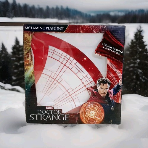 Juego de platos de melamina Doctor Strange 4 piezas Eye of Agamotto Marvel NUEVO - Imagen 12 de 12