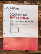 LG StudioWorks 78M CM 786 Monitor Manuale di servizio *Originale*