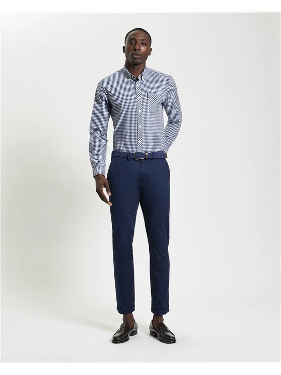 Ben Sherman – Camisa Signature Gingham 1012492 DARKBLUE Nueva SS25 - Imagen 3 de 3