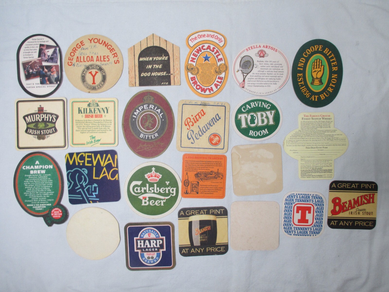 Old Beer Coasters Convolute England Coaster Ale Lager Stout Whisky 39