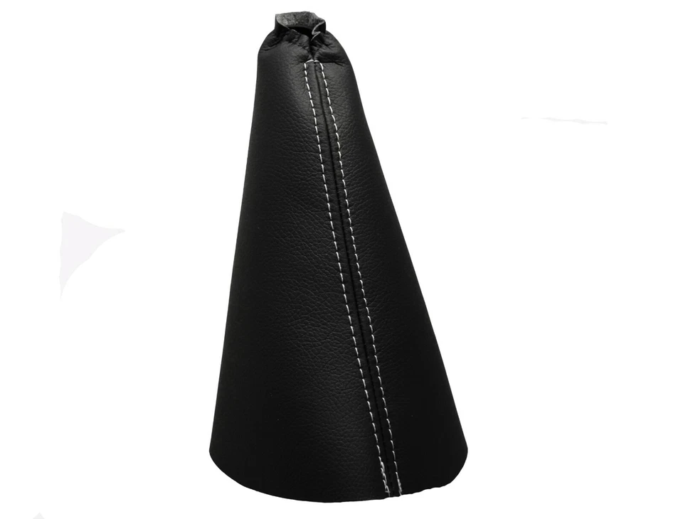 DACIA SANDERO (2007-2012) Soufflet Levier De Vitesse 100% Cuir - Couture Blanc - Photo 1/1