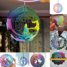 Giratorio de acero inoxidable 3D receptor degradado color efecto luz decoración jardín
