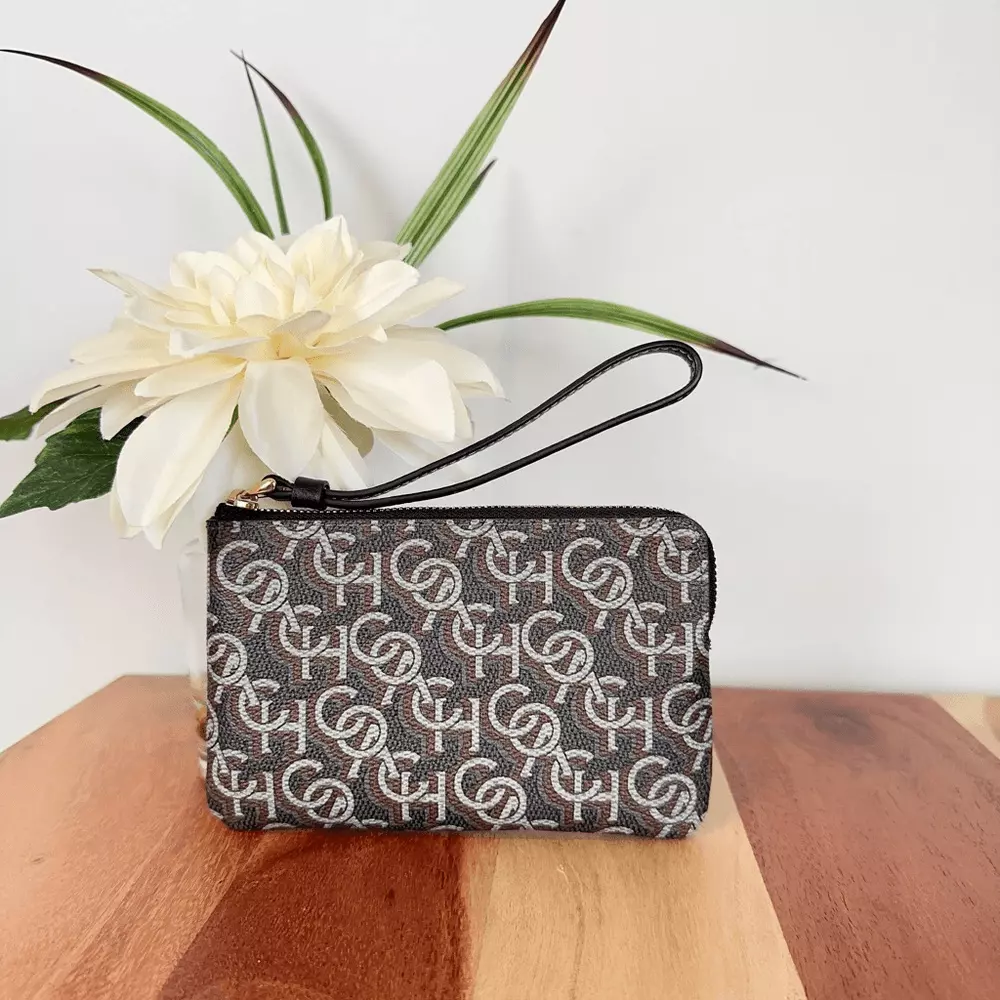 Coach monogram store wristlet