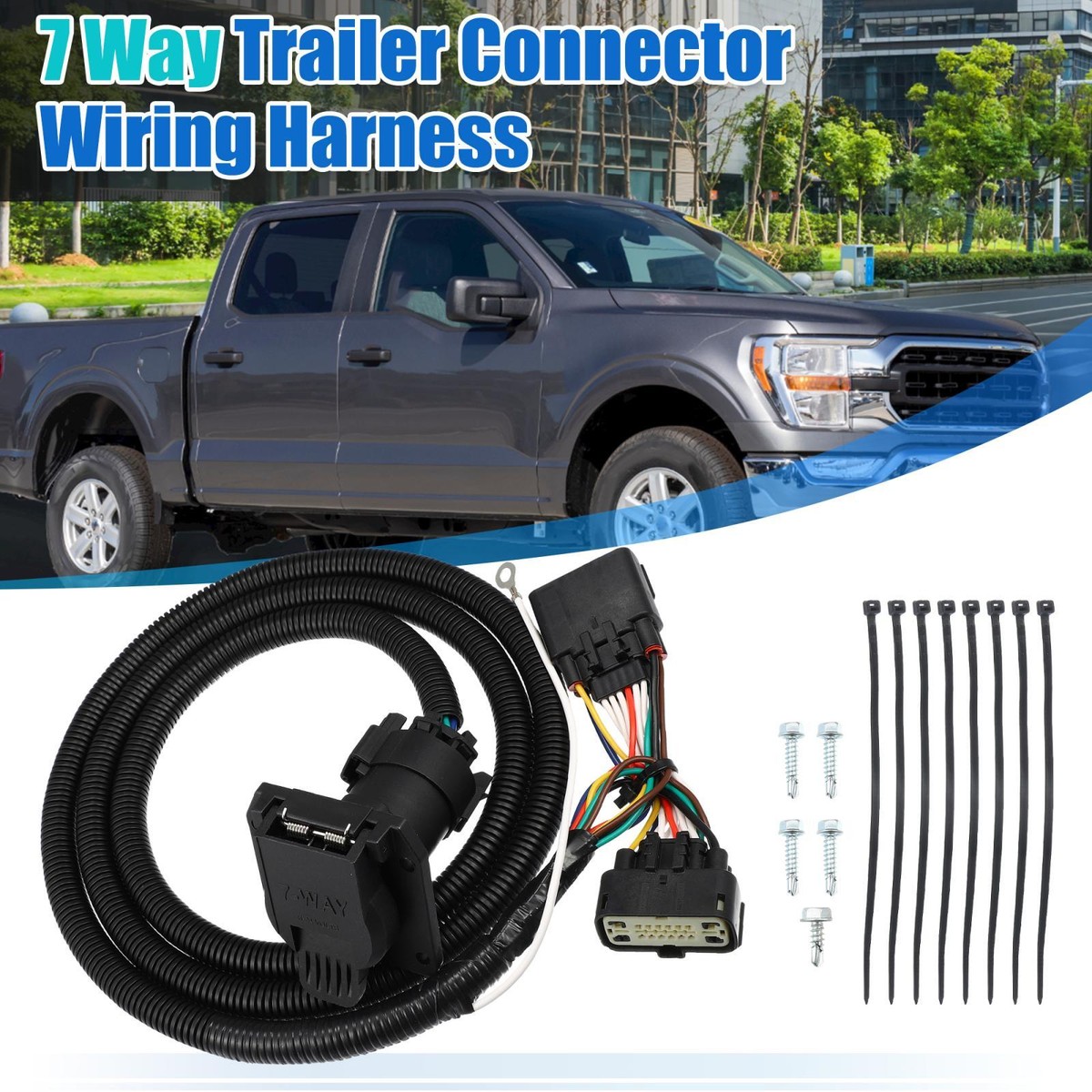 Trailer Tow Harness Connector - Compatible with 2015 - 2020 Ford F-150