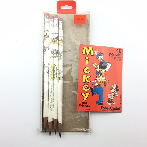 4 Vintage Faber Castell Disney Mickey and Friends Bleistifte gespitzt USA - Bild 2 von 5