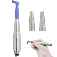 US Dental Hygiene Prophy Handpiece Air Motor 4 Holes + 3 Nose Cones 360° Swivel