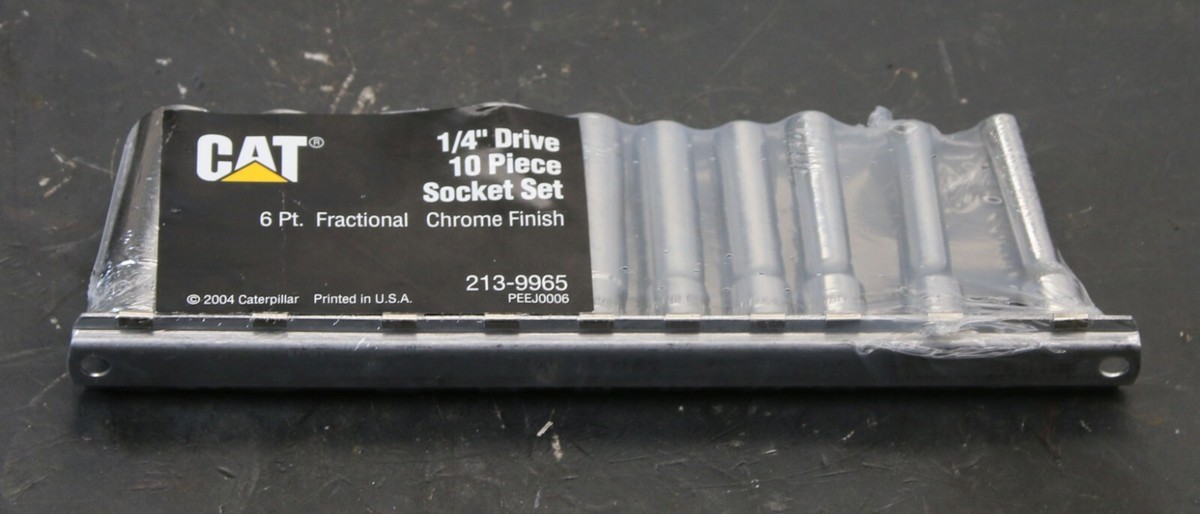 CAT Caterpillar 213-9965 10 pc Socket Set 1/4 Drive DEEP 3/16