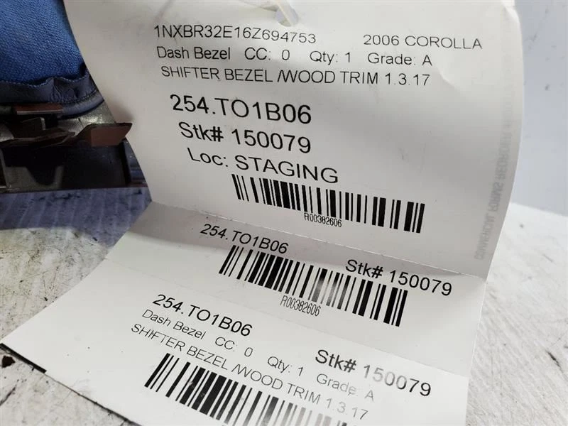 2003-2008, Toyota Corolla, bisel de cambio/ajuste de madera, número de pieza: 58821-02180-B2 Foto 3 de 3