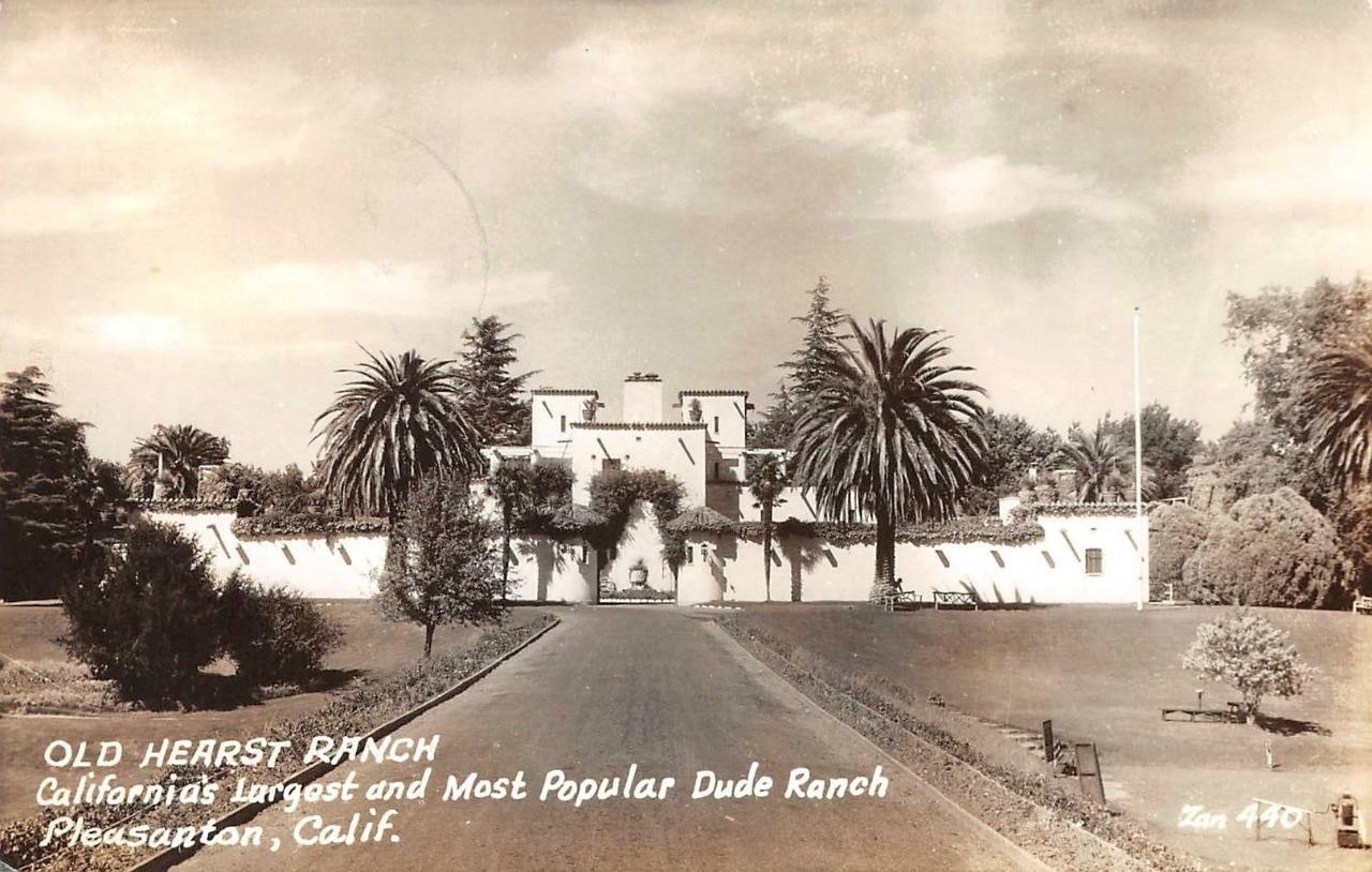 RPPC Pleasanton, CA OLD HEARST DUDE RANCH Alameda Co Zan 1944 Vintage