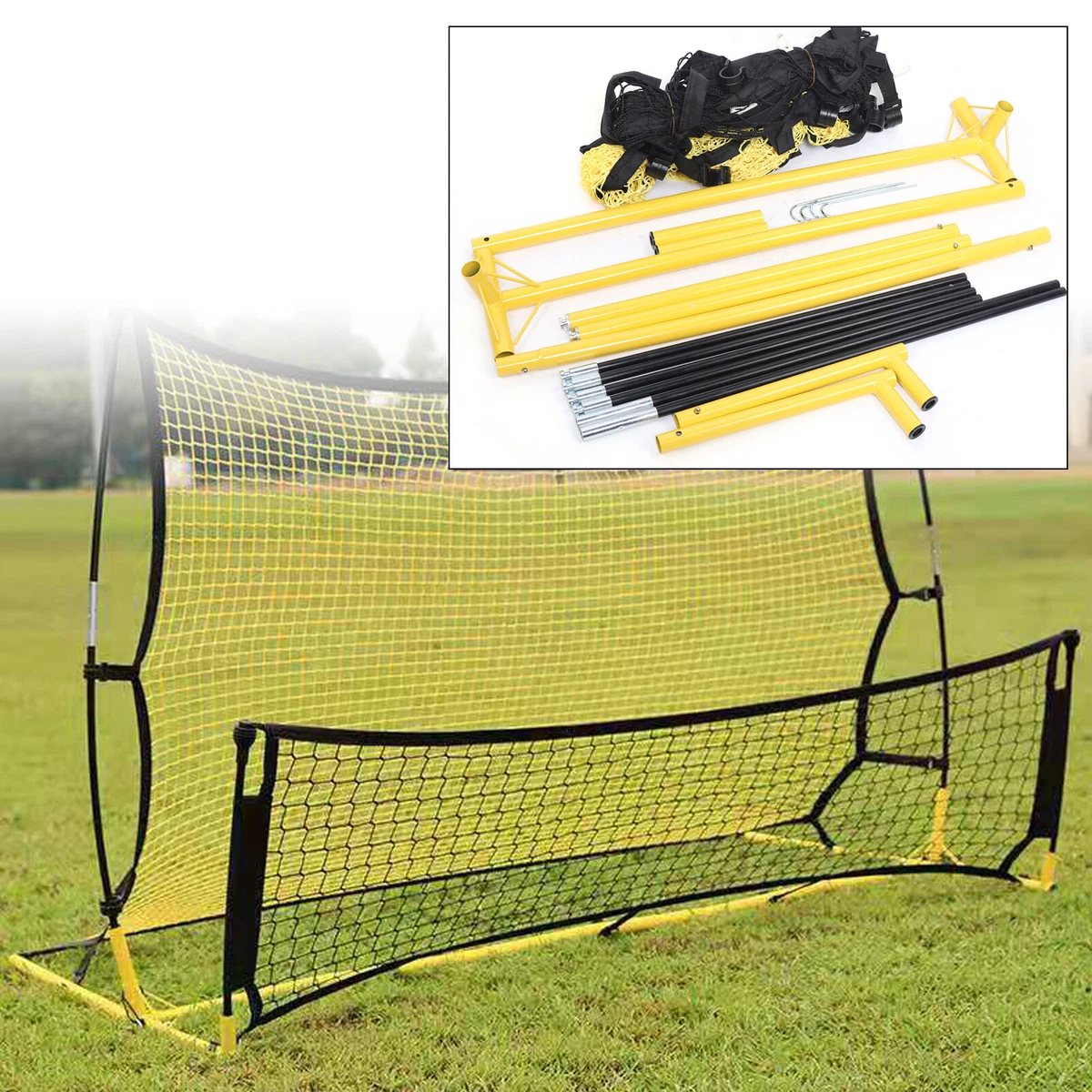 195*118cm Fußball Rebounder Fußballspiel Praxis Trainingsziel Fußball Tor  Netze