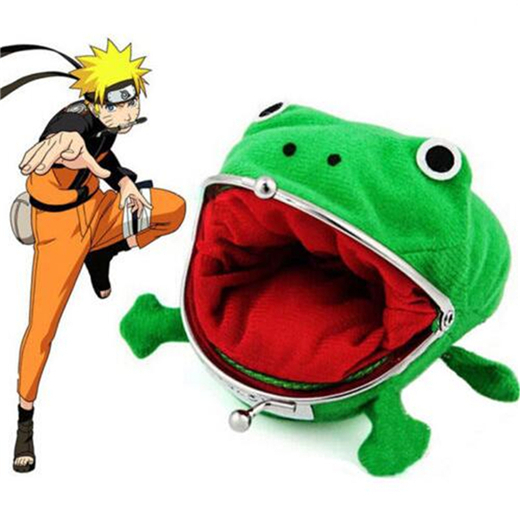 FD3923 Naruto Frog Shape Uzumaki Chic Wallet Green Cosplay Coin Purse 