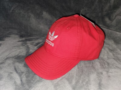 レッド ハートロゴ フード ADIDAS ORIGINALS MENS STRAPBACK HAT RED WHITE 21341542 NEW