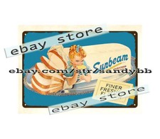 Sunbeam bread girl metal tin sign master bedroom decorating ideas