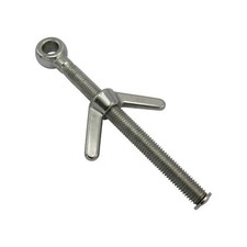 Eye Bolt with Wing Nut Stainless Steel 12MM x 80MM (Marine Butterfly Rigging)