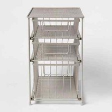 3 Tier Drawer Organizer Brushed Nickel - Brightroom