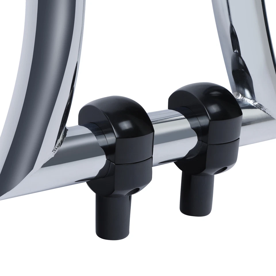Elevador de manillar negro brillante de 3,5"" apto para barra de 2"" Harley Suzuki Honda Kawasaki Foto 3 de 4