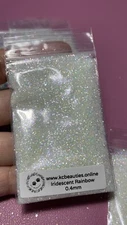 Iridescent White Rainbow 0.4MM Fine Glitter nail acrylic gel craft US Seller 5g