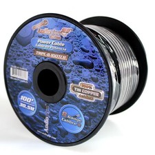 Audiopipe 8 GA Stranded OFC Tinned Copper Marine Power/Ground Wire Black Lot