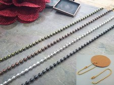 4 PCS Ball Chain Keychain 2.4mm Bead Chains 4 Colors 2" Crafts Tags Charms