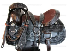 RODEO WESTERN SADDLE BARREL RACING HORSE PLEASURE LEATHER TACK SET 18 17 16 15