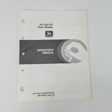 OEM John Deere 45 & 65 Rear Blades Owner Operator's Manual Welland Works