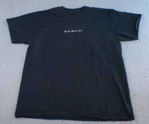 Minimalist Shirt Erwachsene Medium ** schwarz Kurzarm Rundhals Tee bestickt - Bild 1 von 9