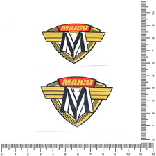 2 LARGE Maico Vintage Motocross Stickers Maico CR KX RM YZ AHRMA Works VMX 060