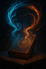 Magic Spell Book - Digital Image Picture Phone Background AI Art