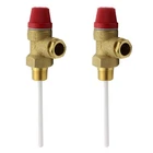 2 x Altecnic Caleffi Temperature & Pressure Relief Valve 1/2" 7 Bar 90°