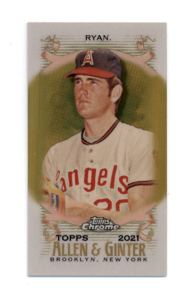 2021 Topps Allen and Ginter Chrome Mini Gold Refractors #40 Nolan Ryan 37/50
