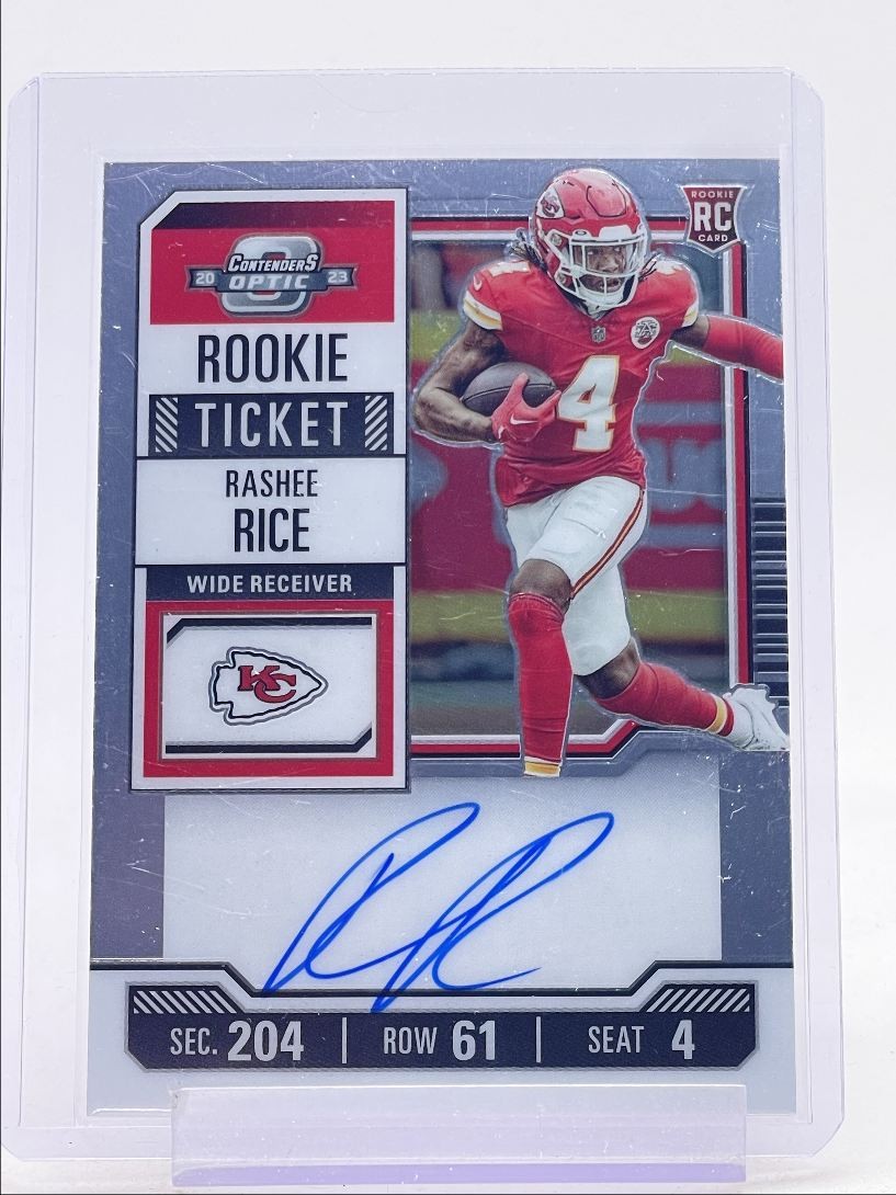 RASHEE RICE 2023 CONTENDERS OPTIC ROOKIE TICKET AUTOGRAPH RC AUTO Q3474