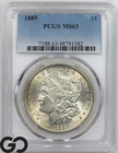 1889 Morgan Silver Dollar Coin PCGS MS 63 ** Nice Mint Luster!