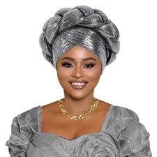Headtie Gele Nigerian Women Turban African Bonnet Cap Head Wrap Headwear Braids