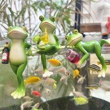 Cute Frog Flower Pot Hugger Resin Figurine Statue Garden Plant Decor Ornaments