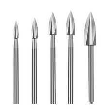 Lot de 5 outils de gravure HSS pour bois – Tige de 3 mm, couteau de sculpture...