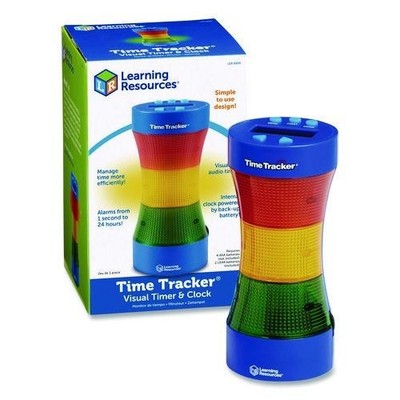 Learning Resources Time Tracker Visual Timer & Clock, LCD, 5.4x8.6x2.5, Assorted