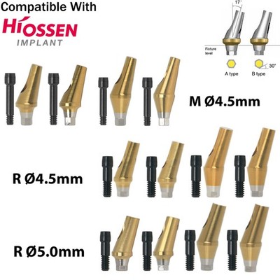 Dental Angled Abutment Fits Hiossen Osstem TS Mini /Regular Platform Ø4.5/5.0mm