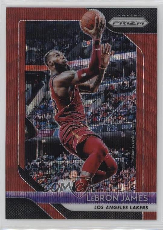 2018-19 Panini Prizm Ruby Wave Prizm LeBron James #6 11y2