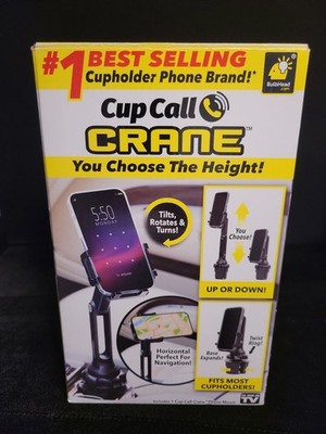 NEW Bulbhead Cup Call Crane Extendable Phone Mount for the Cupholder Brand New 