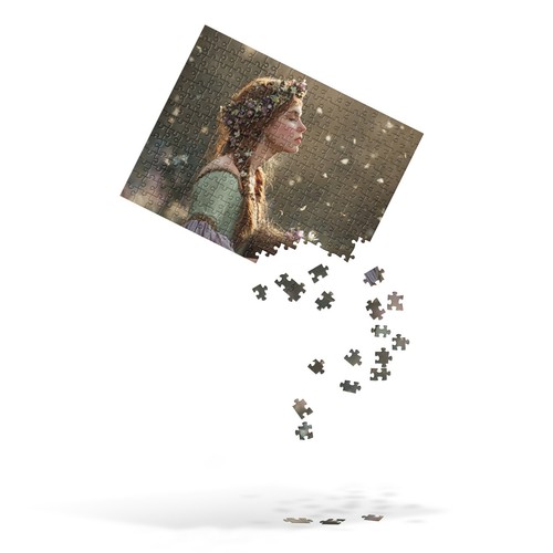 Spring Maiden Puzzle Flower Crown Woman In Meadow Pagan Fantasy Jigsaw Puzzle - Picture 4 of 7