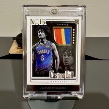 2022-23 Panini Noir Jaylin Williams RC Casting Call Memorabilia Rookie Patch /49