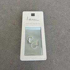 I Am Sterling Silver 925 Small Hoop Earrings  New W/ Fast Shipping 